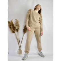 Beige tracksuit for women lightweight made of cotton size S