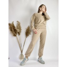 Beige tracksuit for women lightweight made of cotton size M