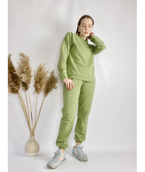 Lightweight green tracksuit for women made of cotton, size M