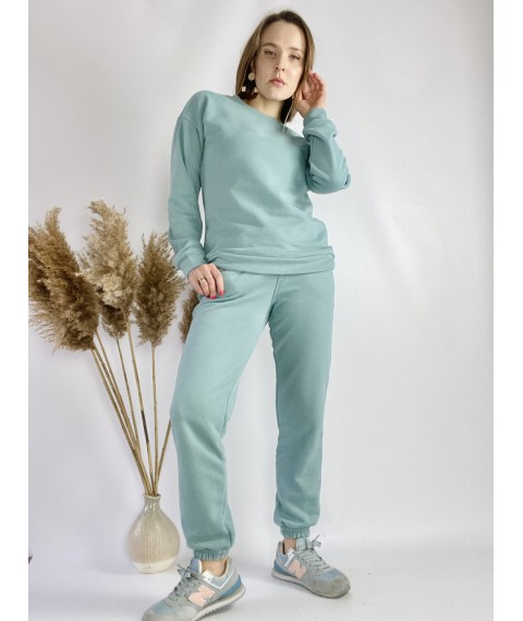 Turquoise tracksuit for women lightweight made of cotton size L