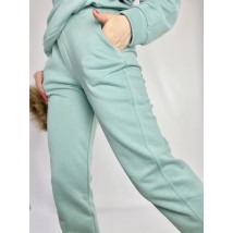Turquoise tracksuit for women with oversized sweatshirt made of cotton, size SM