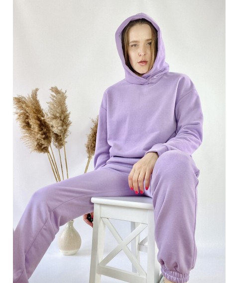 Lavendel Sweatshirt Sweatshirt f?r Damen mit Taschen und einer Kapuze aus Baumwolle leichte Gr??e XS-S HDMx6
