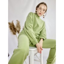 Green cotton sweatshirt with stand-up collar lightweight size XS-S (SWT3x10)