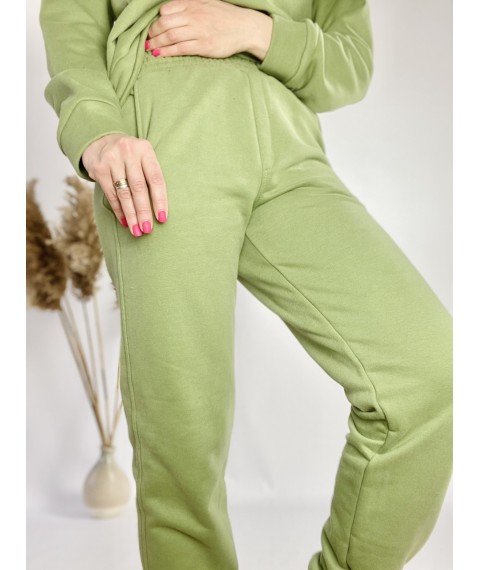 Зеленый свитшот женский из хлопка легкий размер L (SWT2x9)