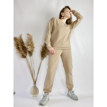 Sportjogger f?r Damen beige mit hohem Bund Gr??e S JOGx7