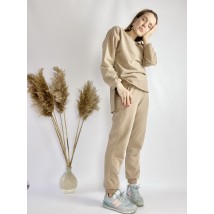 Jogging pants for women beige with a high waist size M JOGx7