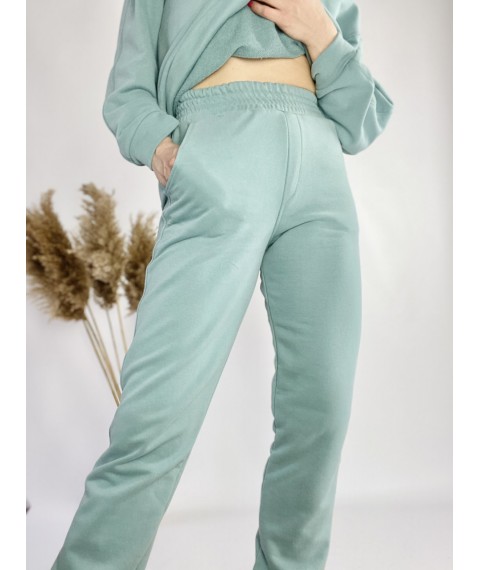 Turquoise high waist jogging pants for women size L JOGx10