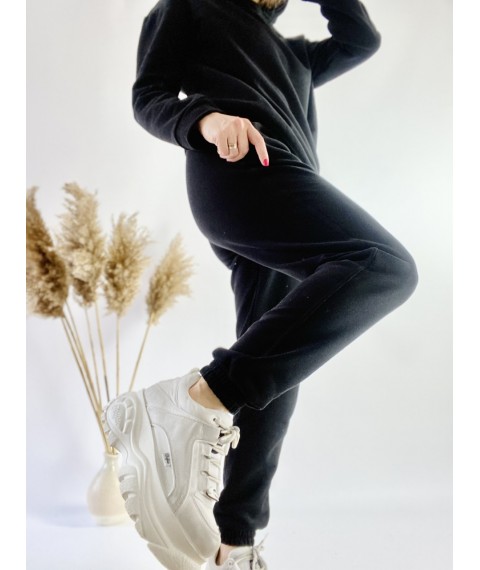 Damen Sport-Jogginghose schwarz mit hohem Bund Gr??e S JOGx1