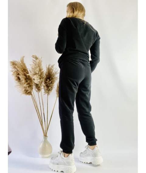 Damen Sport-Jogginghose schwarz mit hohem Bund Gr??e S JOGx1