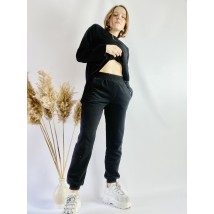 Women's sports jogging pants black with a high waist size L JOGx1