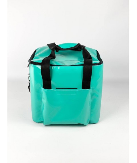 THERMO BAG FOR DELIVERY OF FOOD, SUSHI, BEVERAGES TURQUOISE COLOR KTZ05