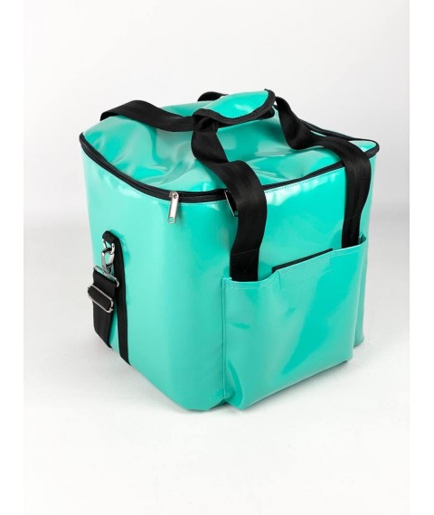 THERMO BAG FOR DELIVERY OF FOOD, SUSHI, BEVERAGES TURQUOISE COLOR KTZ05