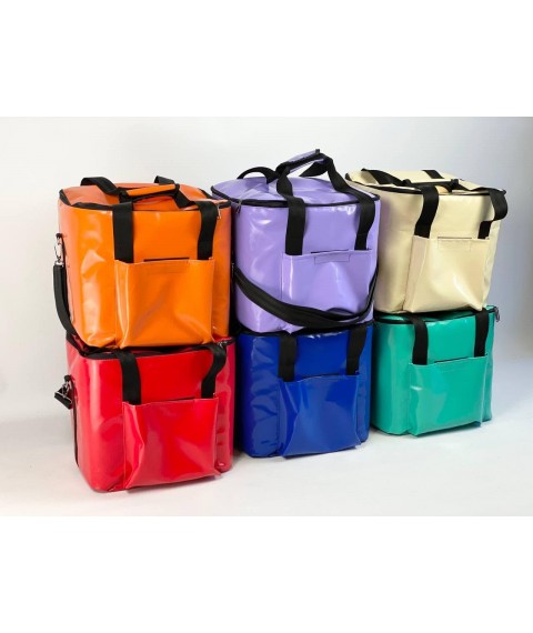 THERMO BAG FOR DELIVERY OF FOOD, SUSHI, BEVERAGES COLOR LILAC KTZ06