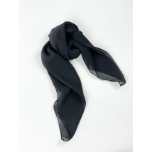 Черный платок женский из тонкого шифона KSVx1