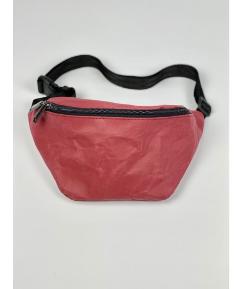 Женская поясная сумка бумажная бордовая 1PSBx6