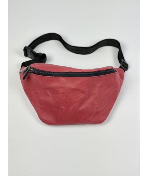 Женская поясная сумка бумажная бордовая 1PSBx6
