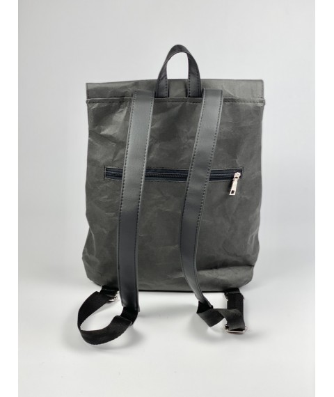 Мужской рюкзак прямоугольный бумажный черный KL1x23