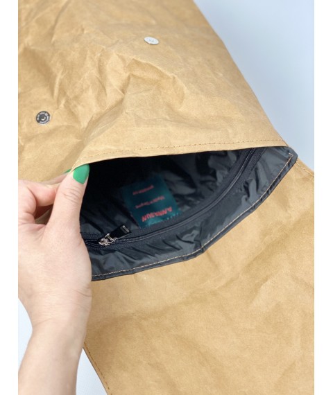 Рюкзак женский бумажный непромокаемый бежевый KL1x25