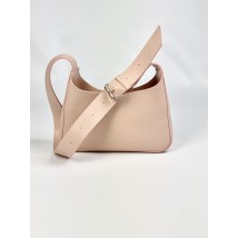 Powdery eco-leather women's handbag