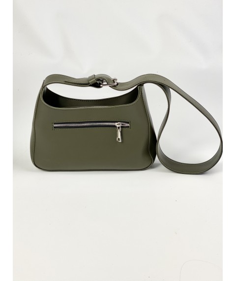 Women's handbag made of eco-leather green