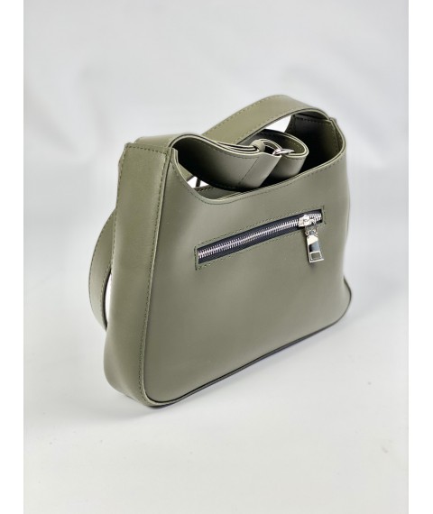 Женская сумочка из экокожи зеленая