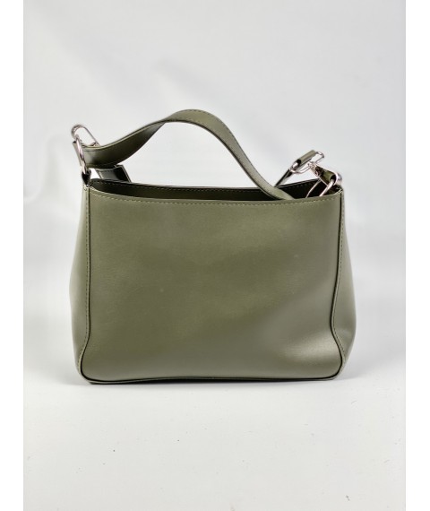 Baguette khaki for women made of eco-leather
