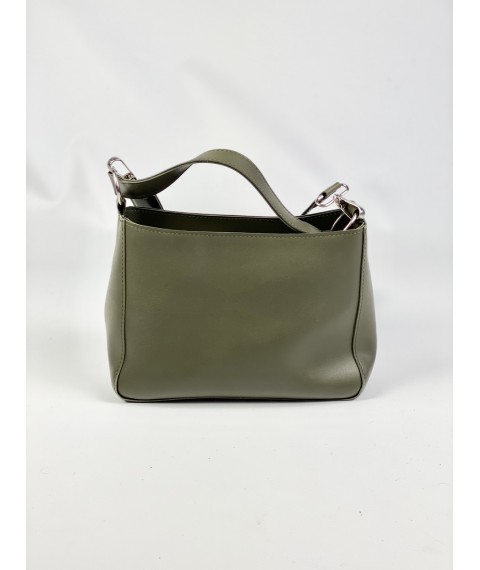 Baguette khaki for women made of eco-leather