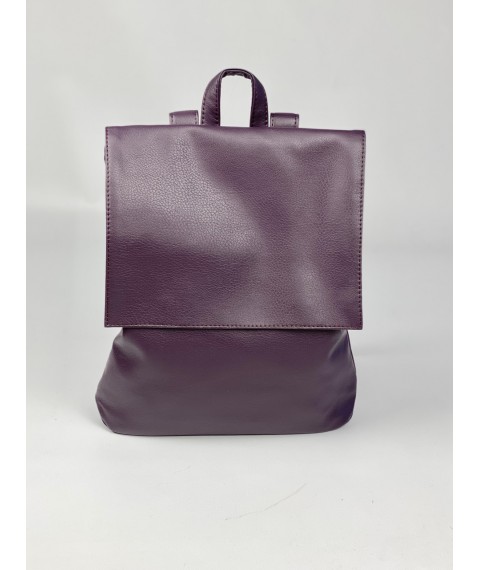 Фиолетовый рюкзак из экокожи женский среднего размера KL1x18