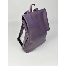 Violet eco-leather backpack for women medium size KL1x18