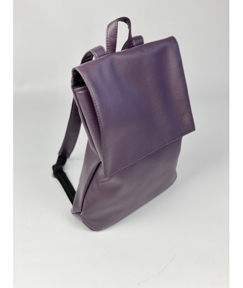 Rucksack aus violettem Kunstleder f?r Damen mittlerer Gr??e KL1x18