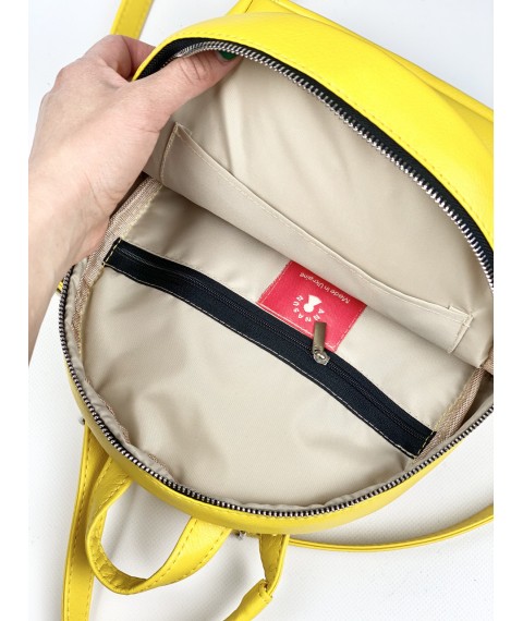 Gelbe Rucksacktasche aus PU-Leder f?r Damen RM1x2