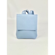 Голубой женский прямоугольный рюкзак экокожа  KL1x6