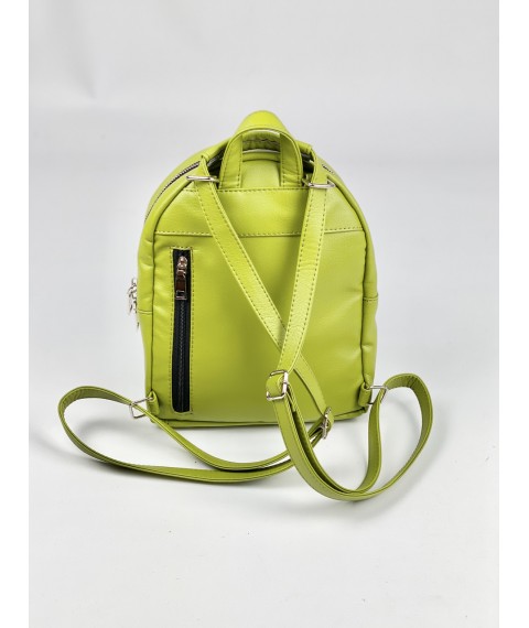 Женская сумка-рюкзак зеленая искуственная кожа RM1x27