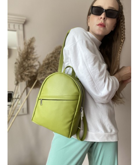 Damen Rucksack Tasche Gr?n PU Leder RM1x27