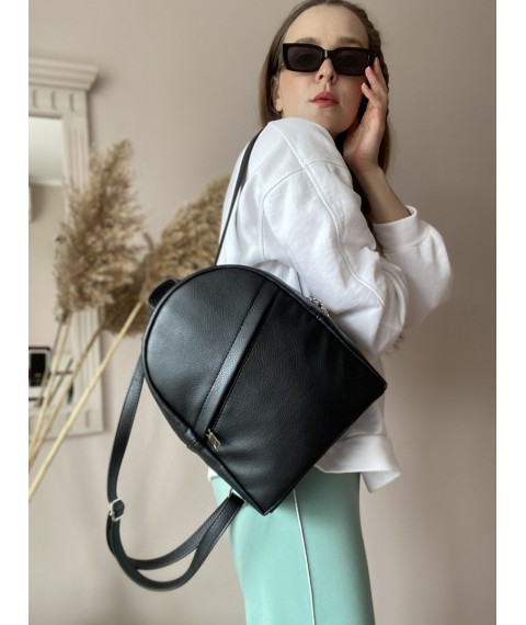 Черный рюкзак-сумка женский экокожа RM1x22