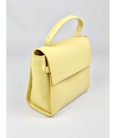 Желтая женская сумка из экокожи