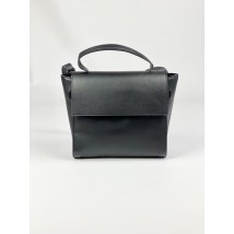 Black women's bag made of eco-leather with a long strap SD22x1