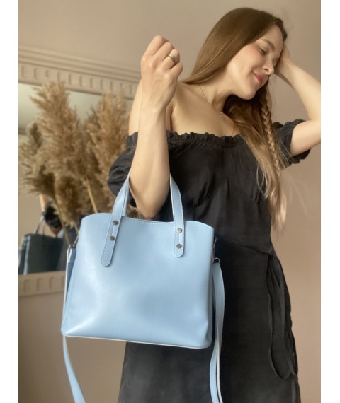 Women's blue bag eco-leather