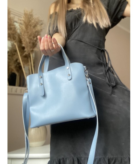 Women's blue bag eco-leather