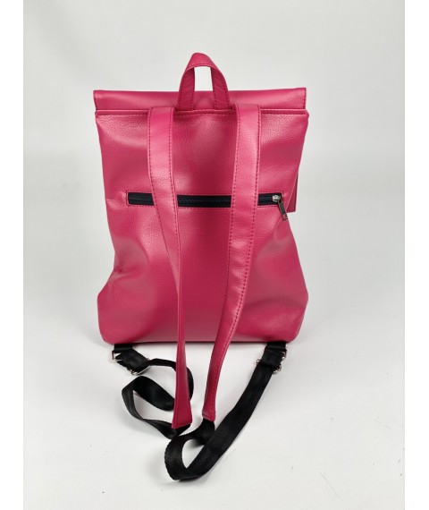 Raspberry women's eco-leather backpack KL1x38