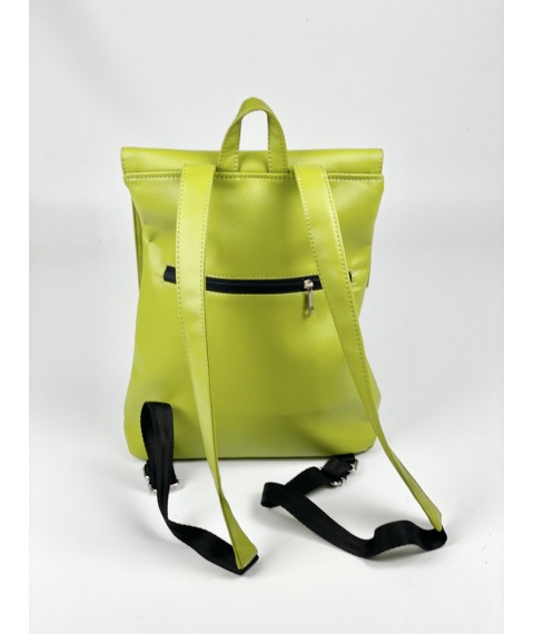 Зеленый женский рюкзак экокожа  KL1x37