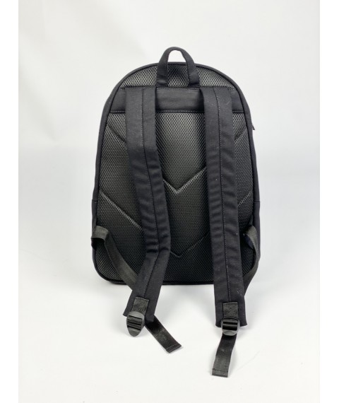 Backpack men's large fabric waterproof black