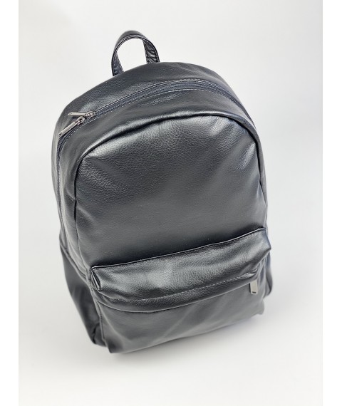 Black men's backpack eco-leather