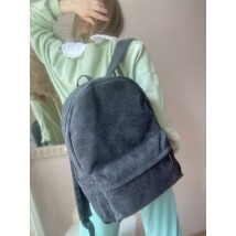 Women's backpack large gray canvas
