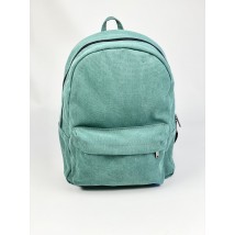 Turquoise fabric women's backpack large