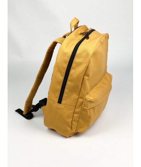 Рюкзак большой тканевый женский желтый