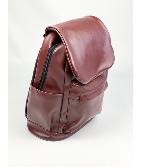 Women's burgundy backpack large urban