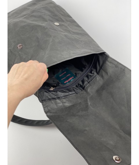 Рюкзак  мужской черный крафтовый из бумаги