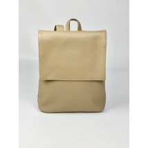 Backpack men's beige eco-leather