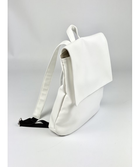 Белый мужской рюкзак экокожа